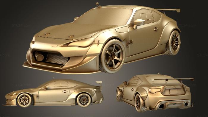 Автомобили и транспорт (BRZ Формула Дрейфа, CARS_0884) 3D модель для ЧПУ станка